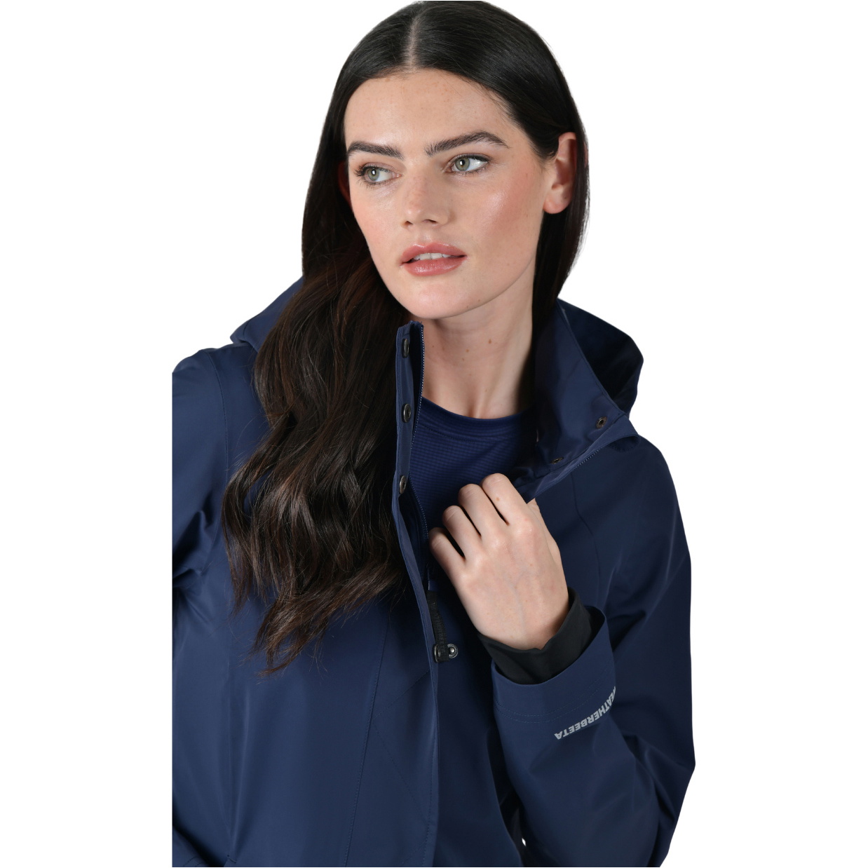 2026 WeatherBeeta Womens Protect Waterproof Longline Riding Jacket 1029988 - Navy